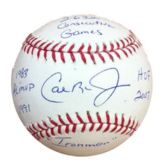 Cal Ripken Jr. Autographed Baseball w/ 4 Insc.